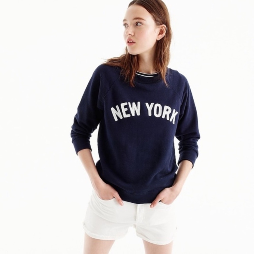 J. CREW Navy Graphic Sweatshirt